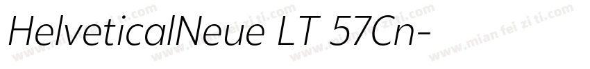 HelveticalNeue LT 57Cn字体转换